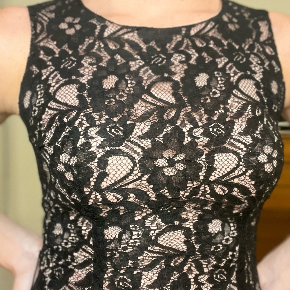 Lace black cocktail dress by Spence - Small - Picture 3 of 5